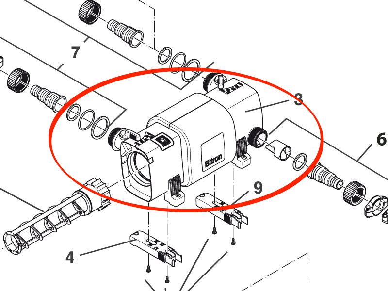 Ersatz Gehäuse Bitron C 36 / 55