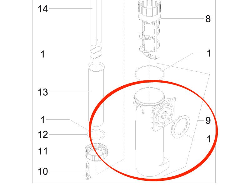 Ersatzteil Wassergehäuse FiltoMatic25000