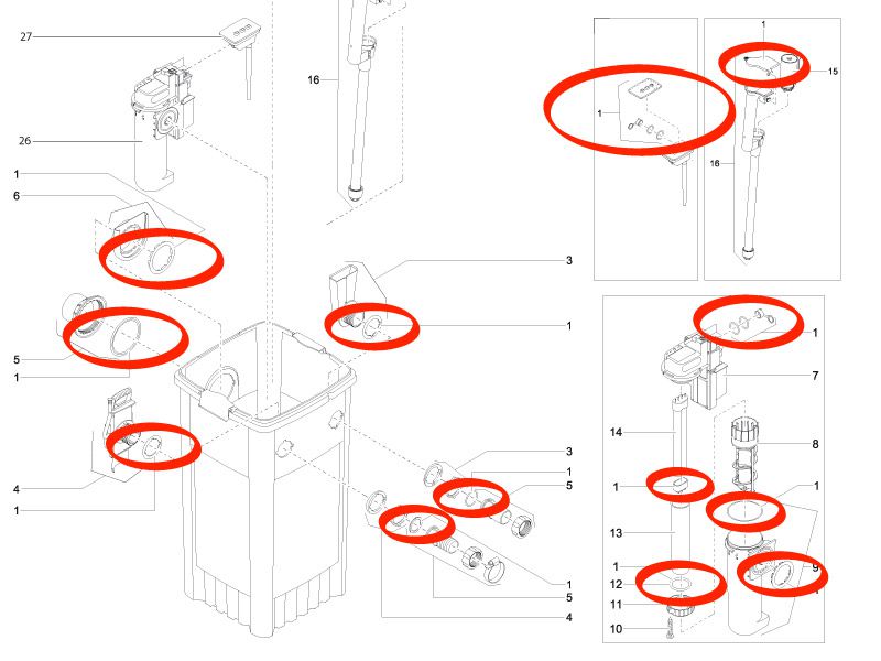 BG Dichtungsset FiltoMatic