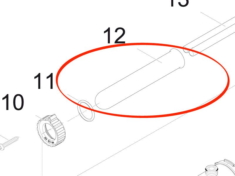 Quarzglas D33 x 100,9 mit Bördelrand